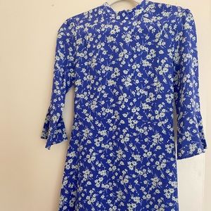 HVN silk high neck mini dress